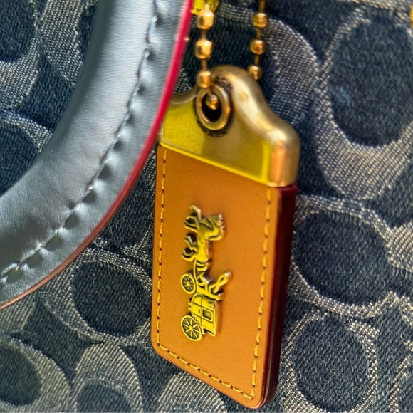 Coach Rogue 25 Signature Denim Satchel Crossbody Bag NWOT - Picture 14 of 16